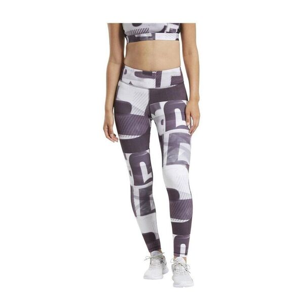 Reebok Womens Luxury Bold 2.0 Yoga Pants, Style # FU2051 in Midnight Shadow, XS - Picture 1 of 10